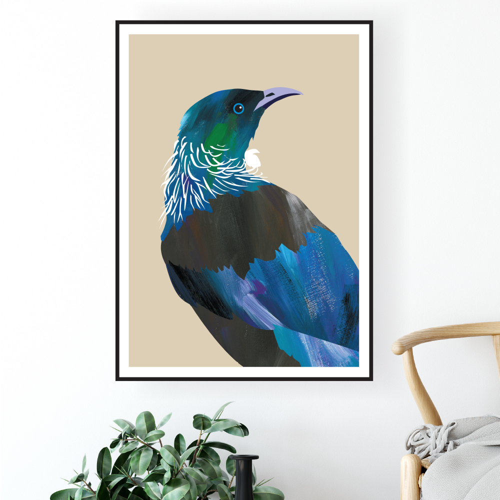 Tui Bird Art Print - Design Mondo